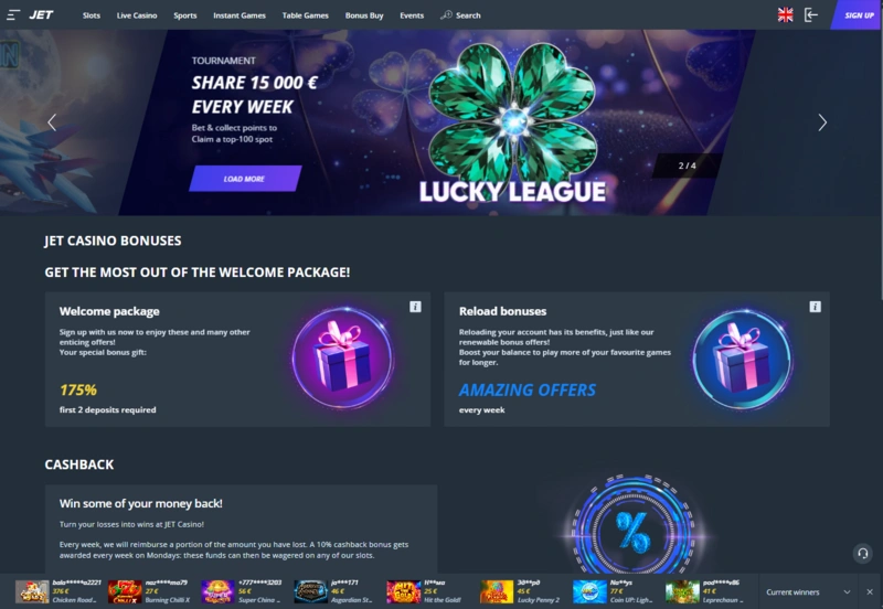 jet bonuses page