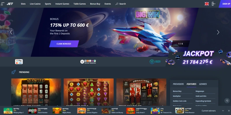 jet home page